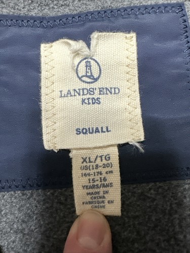 Lands’ End Kids Squall Parka Unisex XL 18-20 Navy Blue Hooded Winter Coat Parka - Picture 6 of 21