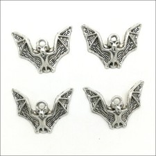 Wholesale 50pcs Bat Antique Silver Charms Pendants DIY Jewelry Findings 16 23mm