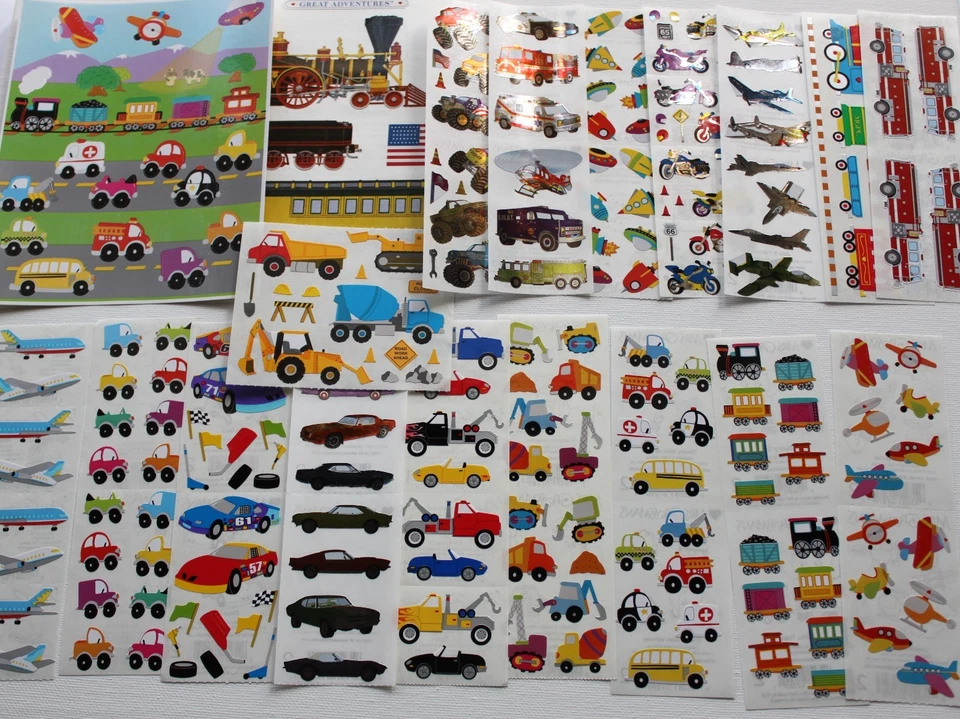 MRS. GROSSMAN'S Mrs. Grossman sticker sheet You Choose - Vehicles Cars Planes Robots