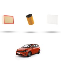 Hoffcar Wartungsset - 3 Filter Kompatibel Mit VW Golf Sportsvan (AM1) 1.6 TDI