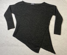 Grey Asymmetrical Women  s Sweater Size OS
