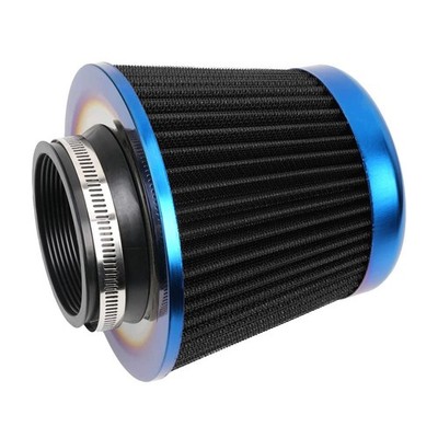 Cold Air Intake Filter, High Performance, Washable Clamp-On Black 