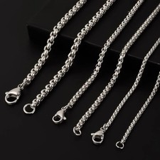925 Sterling Silver Italian Rope Chain Men's Necklace 4mm - NEW