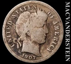 1907 Silver Barber Dime - Scarce  Better Date  No Reserve  #L4816