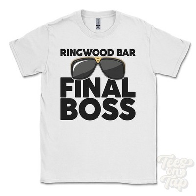 RINGWOOD BAR FINAL BOSS T-SHIRT lustiges Weihnachtsgeschenk Burnham auf Hocke Essex England