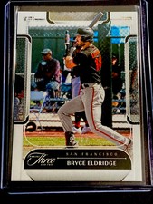 2024 Panini Three and Two #77 BRYCE ELDRIDGE WHITE #d 96/99 GIANTS Top Prospect