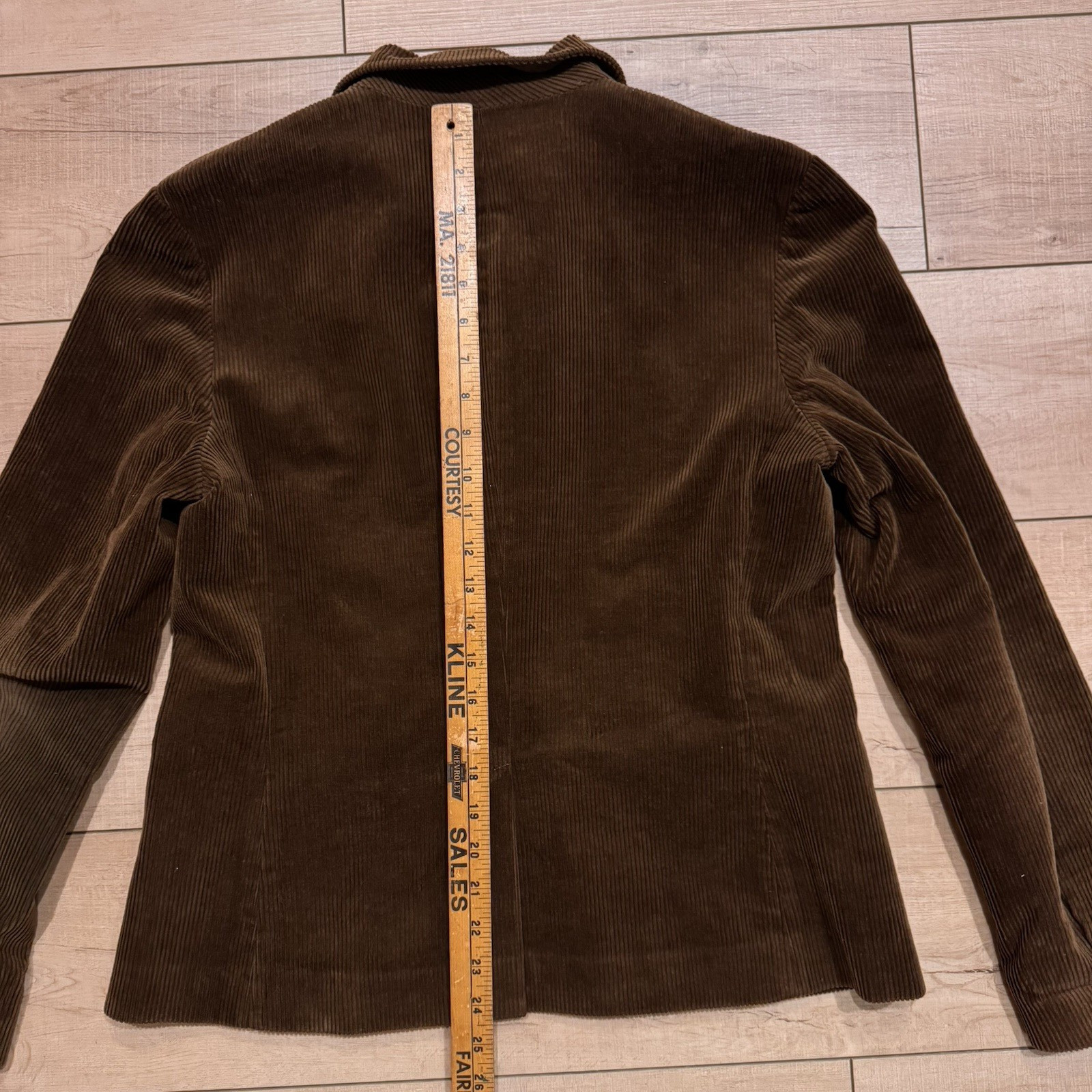 Vtg Ralph Lauren Jeans Co. Corduroy Blazer Lrg Brown Fitted Jacket Old Money 90s thumbnail 12