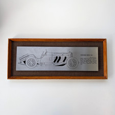 Vintage Mercedes Benz Ssk 1929 Etched Stainless Steel Plaque Omicways Car Decor Vintage Mercedes Benz Ssk 1929 Etched Stainless Steel Plaque Omicways Car Decor