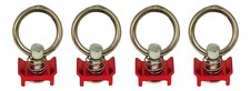 Pit Posse L Track Stud Ring Spring Loaded S Track Tie Down Anchor Red (4 pack)