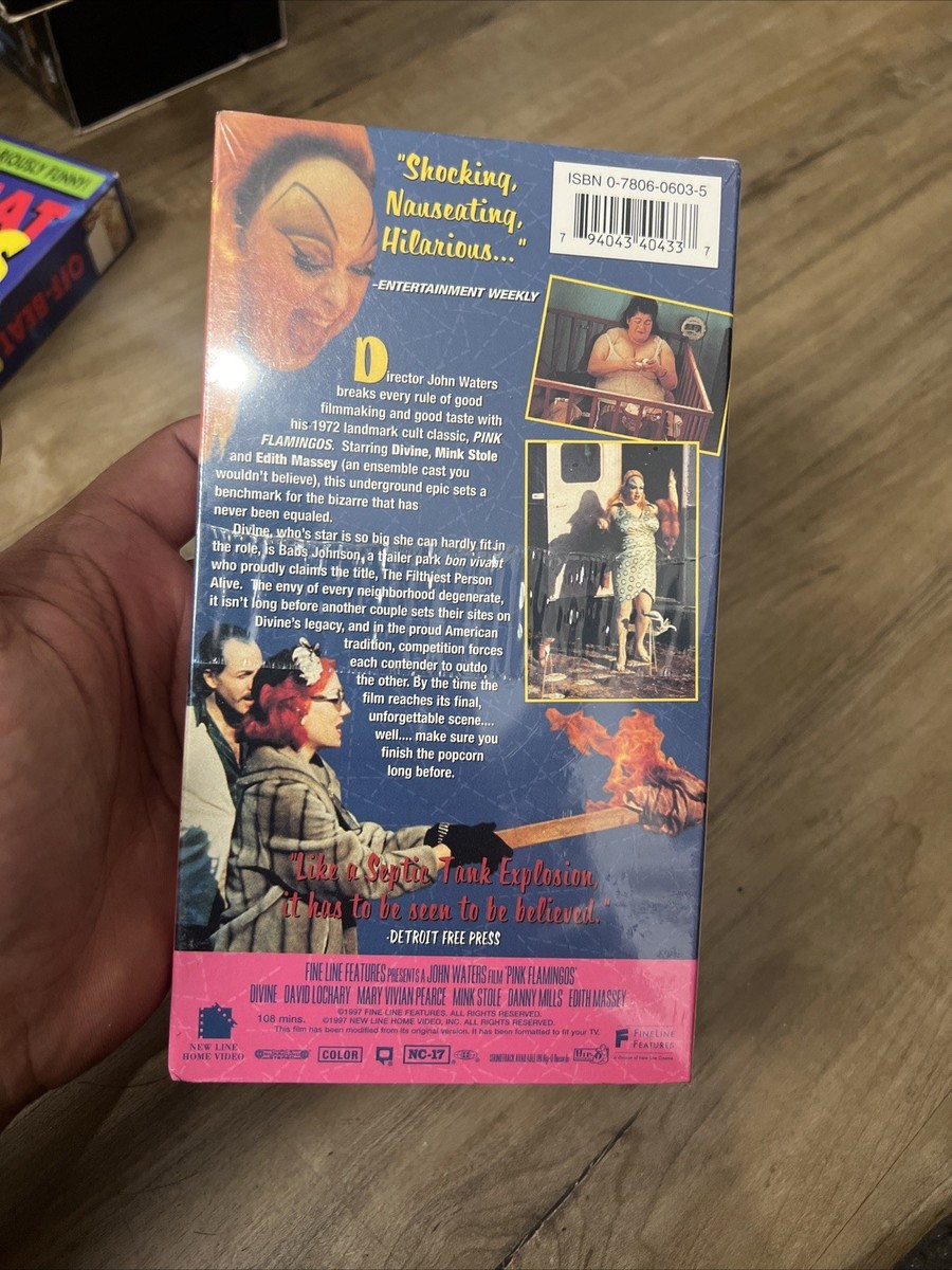 John Waters' PINK FLAMINGOS VHS - Brand New & SEALED! 25th Anniv