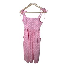Beaufort Bonnet Company Midge Midi Dress In Pink Harbor Size Small Tie Shoulders