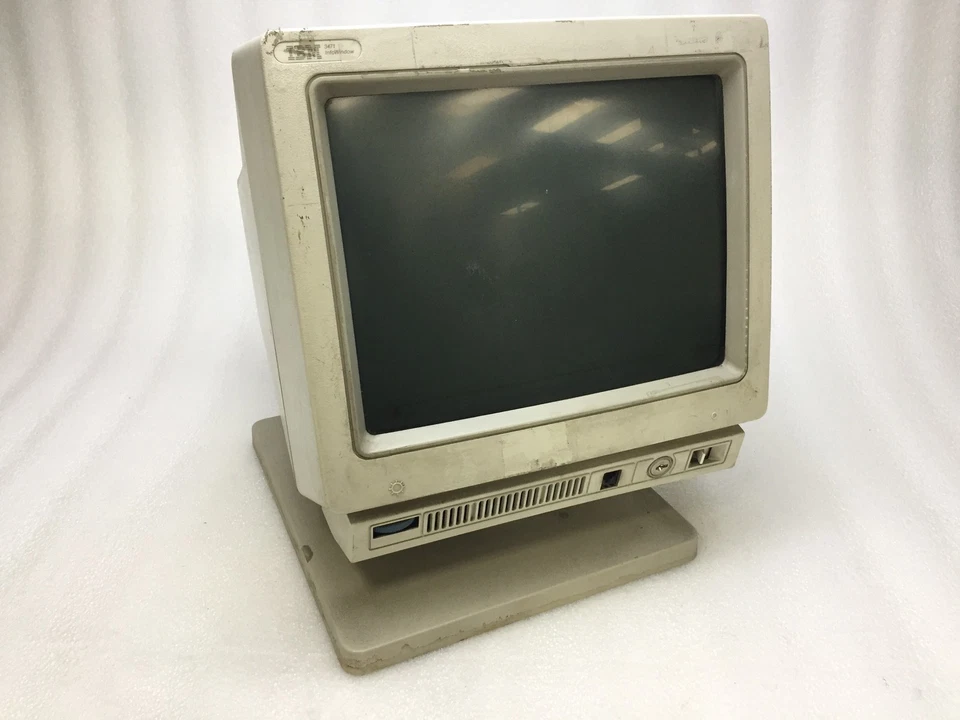 Vintage IBM 3476 Green Twinax 14in Display Terminal Workstation