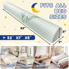 Waterproof Baby Bed Bumper for Toddler with Adjustable Band Soft Kid Foam Rail