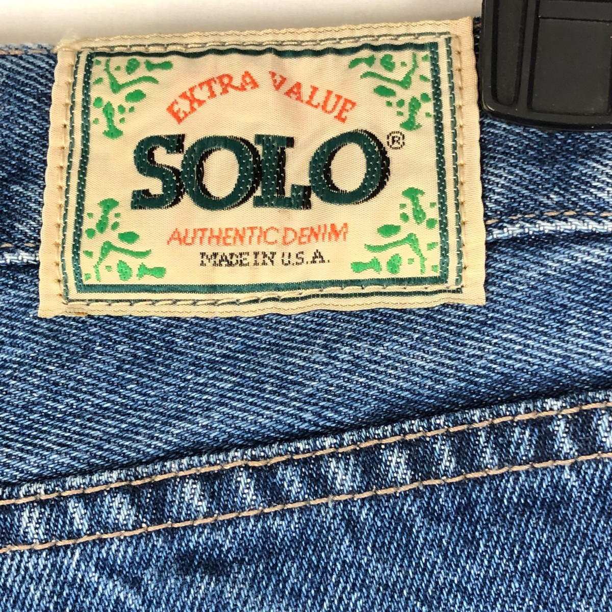 パンツ Solo semore Vintage Solo Semore Jeans Mens 32 x 29 Blue Denim Straight Leg