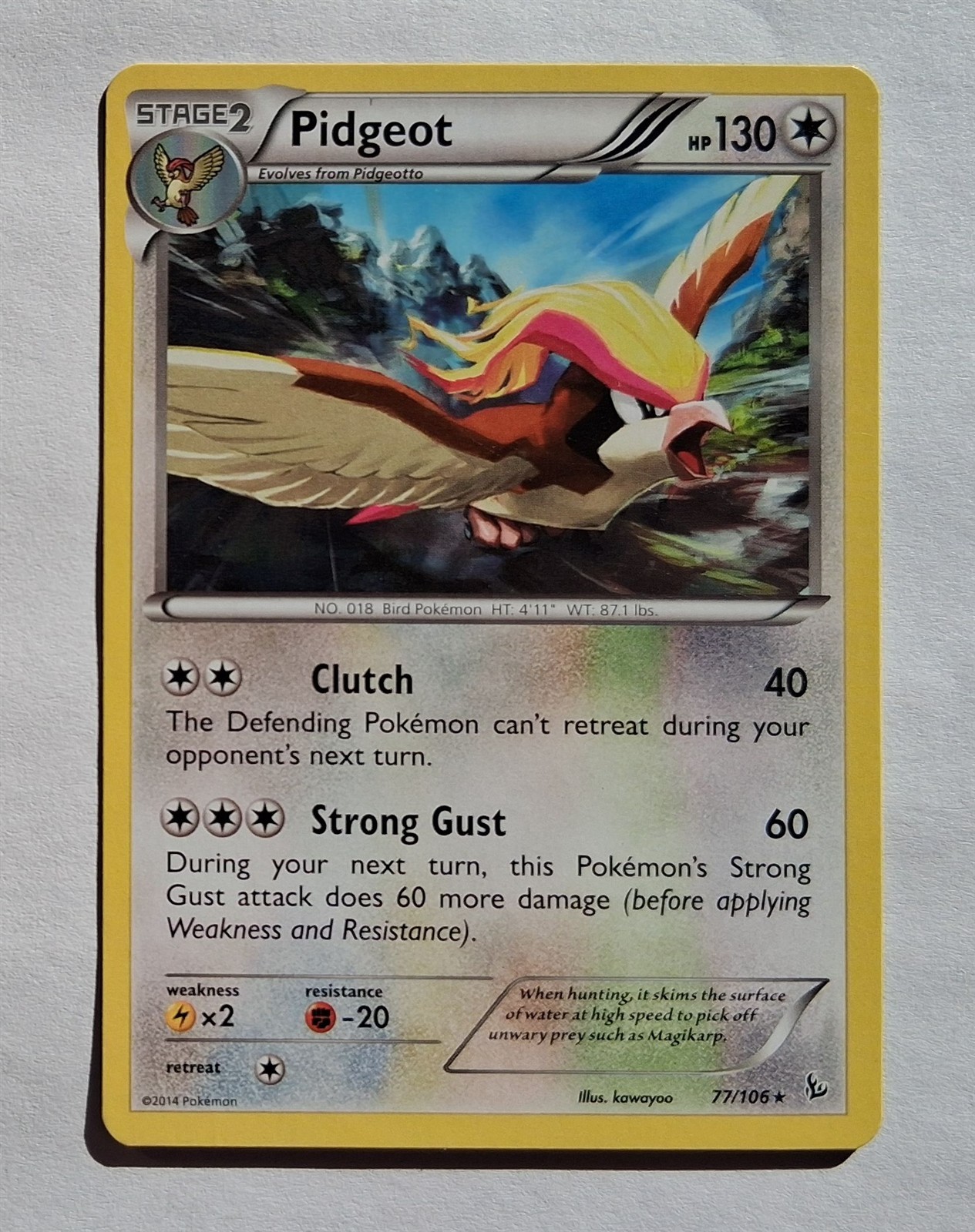 Pokemon - Pidgeot - Flashfire 77/106 - Rare - LP