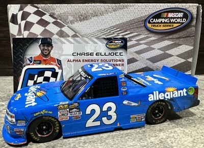 2017 CHASE ELLIOTT AUTOGRAPHED MARTINSVILLE WIN ALLEGIANT TRUCK 1/24 ACTION
