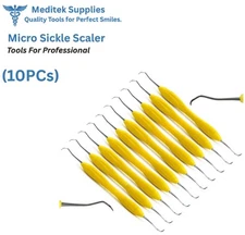10X MICRO SICKLE SCALER COATED  SILICONE DENTAL INSTRUMENT PERIODONTAL ERGONOMIC