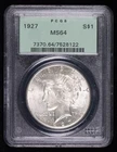 1927 P Peace Silver Dollar PCGS MS-64 OGH