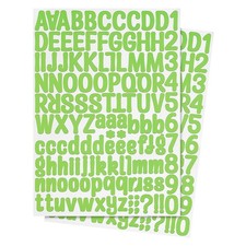 Letter Stickers 1 Inch, 12 Sheets Self Adhesive Alphabet Sticker, Light Green