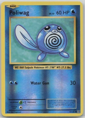 Poliwag 23/108 XY - Evolutions Reverse Holo Common Pokemon TCG HP