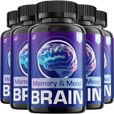 (5 Pack) Memory Mood Supplement Capsules – Memory and Mood Natural Blend Focus