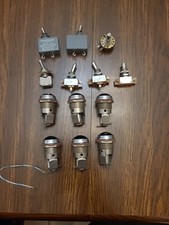 13 Vintage Electronics Dash Pilot Indicator Light Toggle Switches Push Buttons 13 Vintage Electronics Dash Pilot Indicator Light Toggle Switches Push Buttons