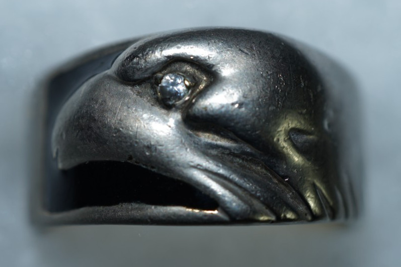 SOLID STERLING MASCULINE STYLE RING / EAGLE PROFI… - image 3