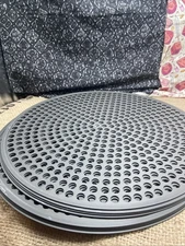 QTY 8 LloydPans Quik-Disks 14" Perforated Hard Coat Anodized Aluminum Pizza