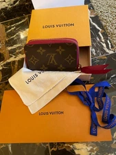 LOUIS VUITTON WALLET MULTICARTES  ZIPPY MONOGRAM /FUSHIA/W DUST BAG BOX RIBBON