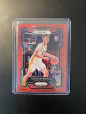 2023-24 Panini Prizm Colin Castleton Red Seismic /299 Rookie RC #287 LA Lakers