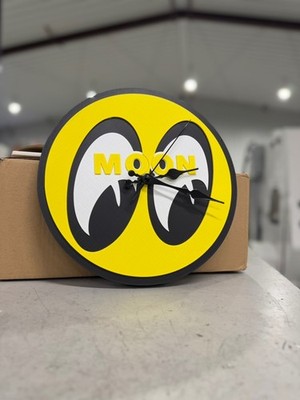 Custom Mooneyes Wall Clock – Hot Rod Garage Decor – MOON Eyes