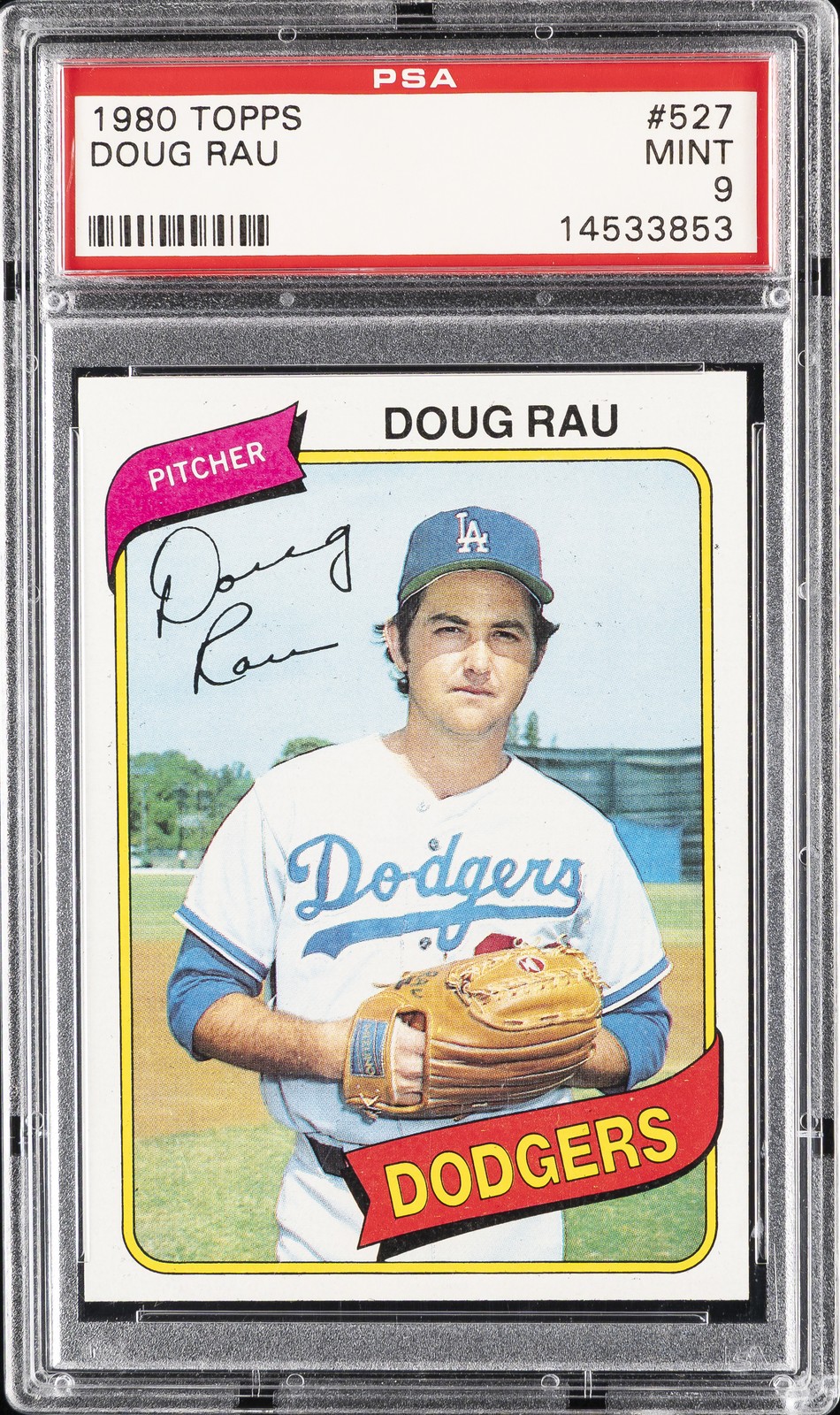 1980 TOPPS #527 DOUG RAU PSA 9