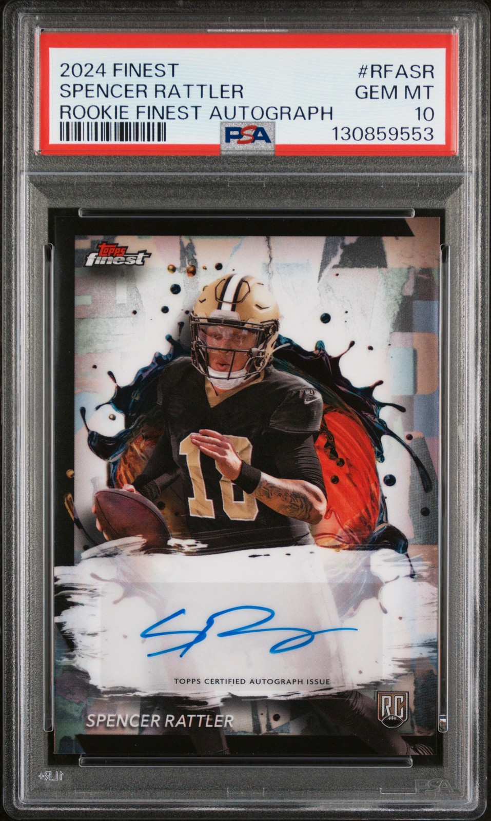 Spencer Rattler Topps Finest Rookie Finest Autographs #RFASR Base