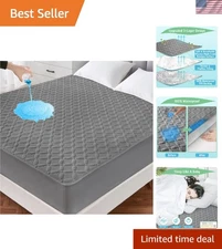 Soft and Comfortable Waterproof King Mattress Cover - Machine Washable Design