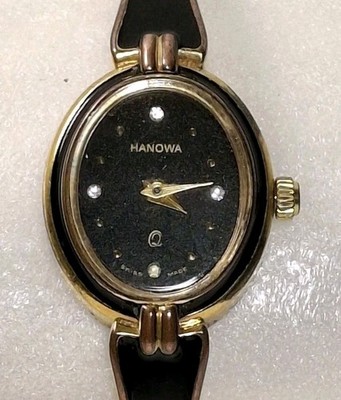 Hanowa Petite Cuff Ladies Watch, Swiss Made, Rare Vintage Style, Gifts For Her