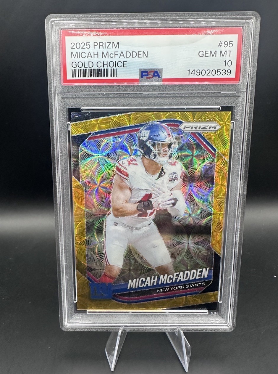 2025 Prizm Micah McFadden Gold Choice /10 PSA 10 Pop 1 🔥