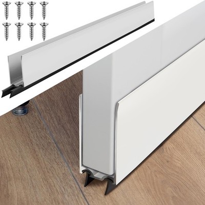 1 Pack 1'' X 32'' Storm Door Sweep Replacement Bottom Sweep Aluminum Expander for
