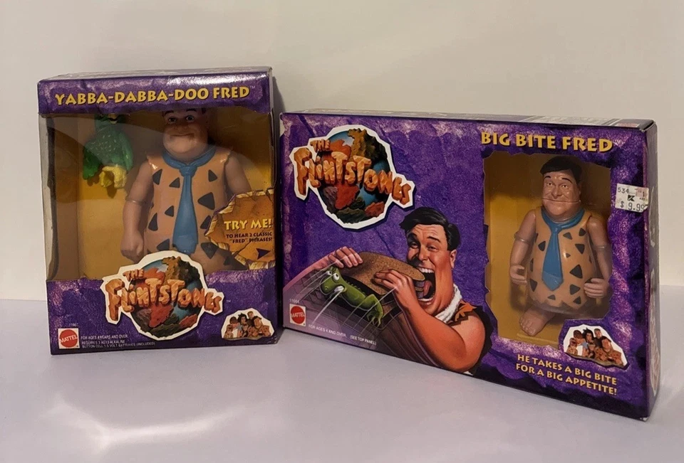 Figura parlante 93 de la película Picapiedra Yabba-Dabba-Doo Fred y Mattel Big Bite Fred Foto 2 de 4