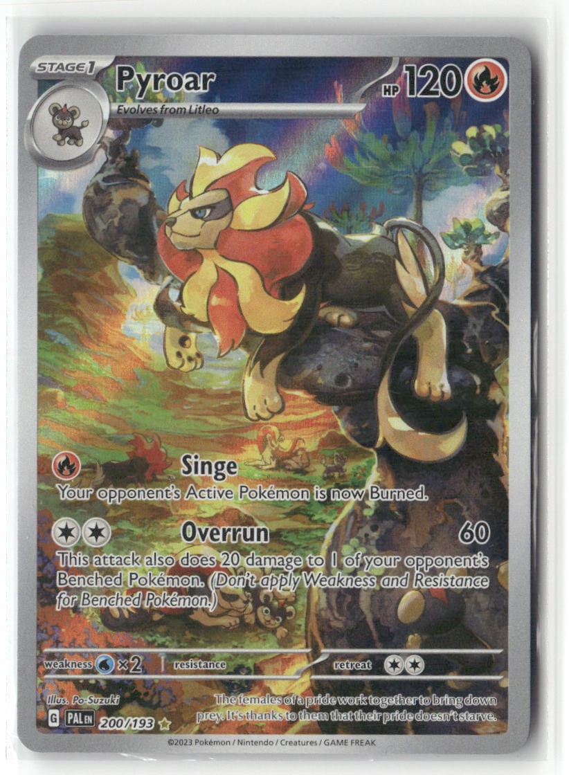 Pokemon Pyroar - Illustration Rare SV02: Paldea Evolved 200/193 NM
