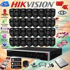 Hikvision 32CH 4K IP PoE NVR CCTV System 8MP ColorVu Night Vision 2-Way Audio