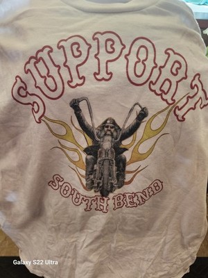 Hells Angels Support South Bend 574 Crew 81 Mens Graphic T-Shirt White XL