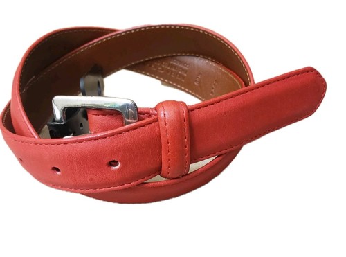 Coach Belt Womens Medium Red Leather #3924 Glove Tanned Cowhide - Afbeelding 4 van 4