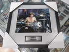 TOMMY LEE MOTLEY CRUE SIGNED AUTOGRAPHED FRAMED MEMORABILIA WITH COA 36cm x 35cm