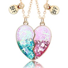 Best Friend Necklace Gifts Friendship Necklace Matching Heart BFF Necklaces for