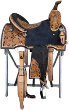Leather Barrel Racing Western Horse Saddle Handmade Racer Equestrian Trail Tack