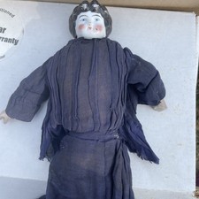 ANTIQUE Vintage VICTORIAN Porcelain CHINA DOLL CLOTHES / CIVIL WAR Era