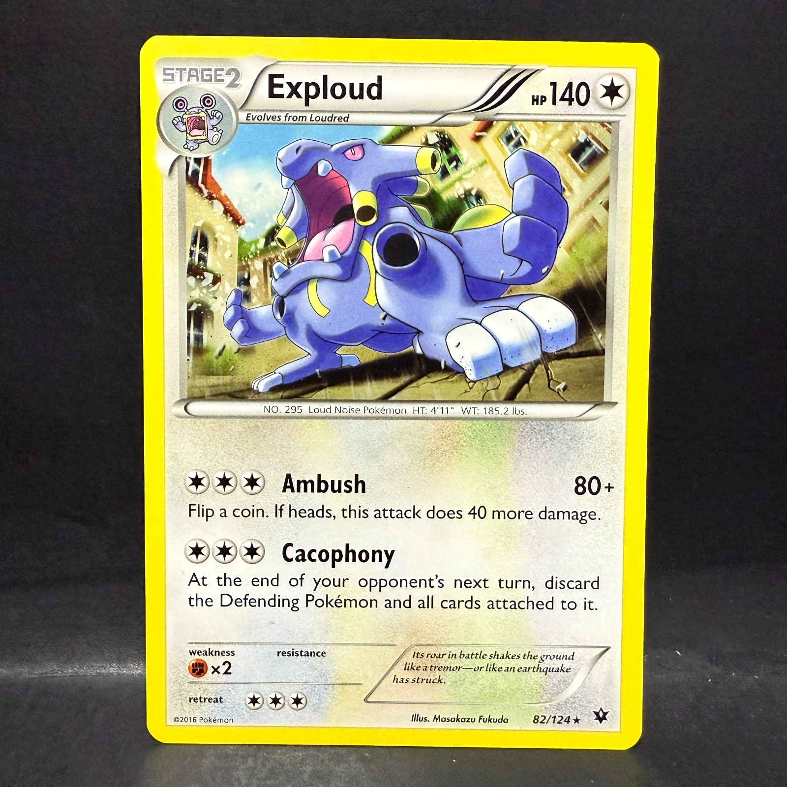 2016 POKEMON FATES COLLIDE EXPLOUD 82/124 LP (RARE)