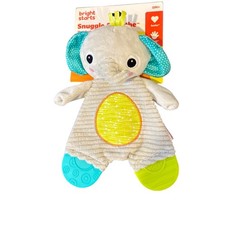 Bright Starts Elephant Lovey Gray Security Blanket Teething Toy Baby Shower Gift