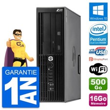 PC HP WorkStation Z220 SFF Pentium G2020 RAM 16Go Disque 500Go Windows 10 Wifi