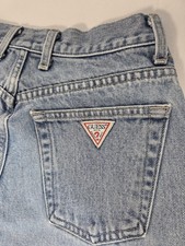 Guess Women's Vintage Made In USA High Waist Denim Blue Jeans, Size 29